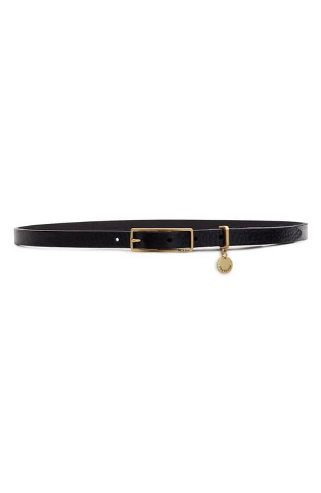 rag & bone Baby Rebound Leather Belt Black at Nordstrom,