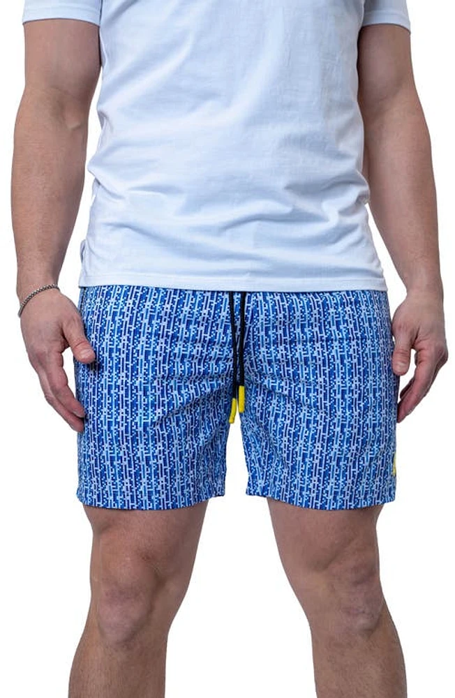 Maceoo Swim Lion Bluedot Swim Trunks at Nordstrom, Size 3