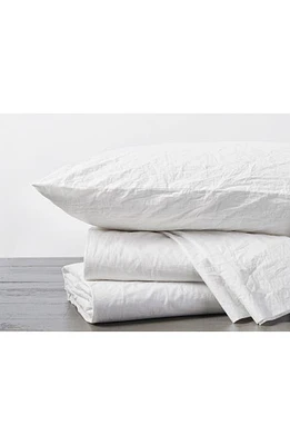 Coyuchi Set of 2 Organic Crinkled Percale Pillowcases in Alpine White at Nordstrom