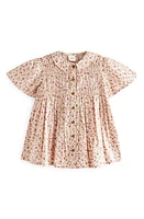 NEXT Kids' Floral Cotton Shirtdress Pink at Nordstrom,