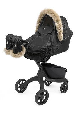 Stokke Xplory X Genuine Shearling Trim Stroller Winter Kit in Black at Nordstrom