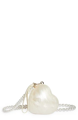 Simone Rocha Micro Heart Perspex Acrylic Minaudière in Pearl/Pearl at Nordstrom