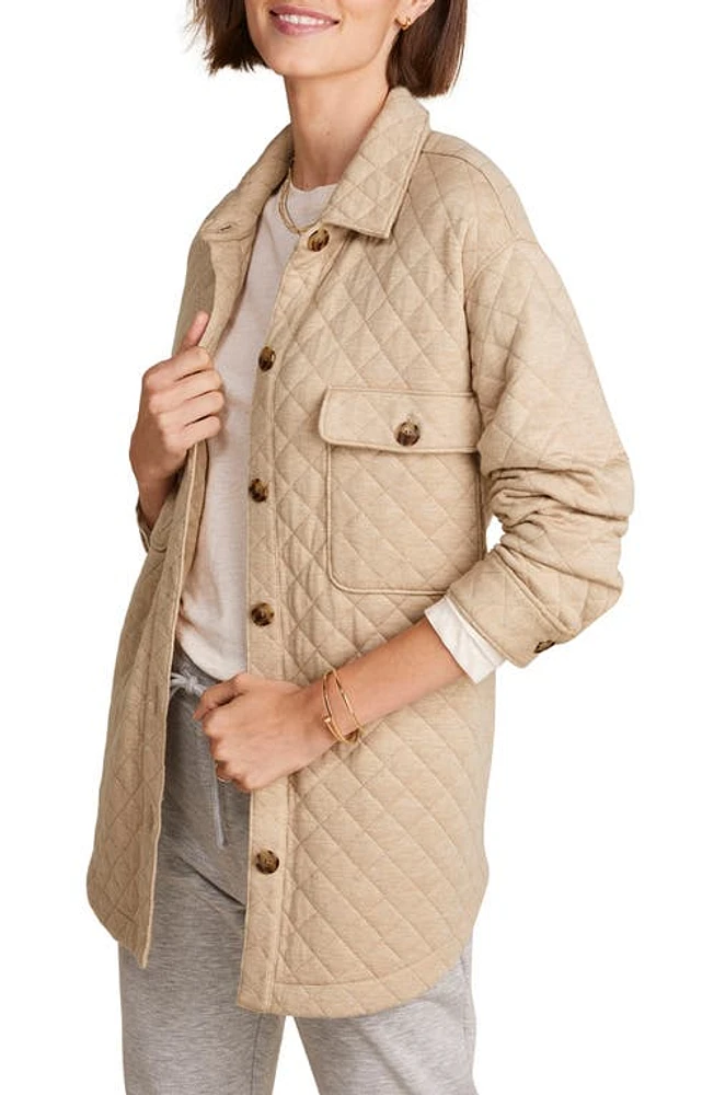 vineyard vines Dreamcloth Quilted Shirt Jacket Heather at Nordstrom,