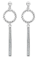 LAGOS Enso Diamond Linear Drop Earrings in Silver/diamond at Nordstrom