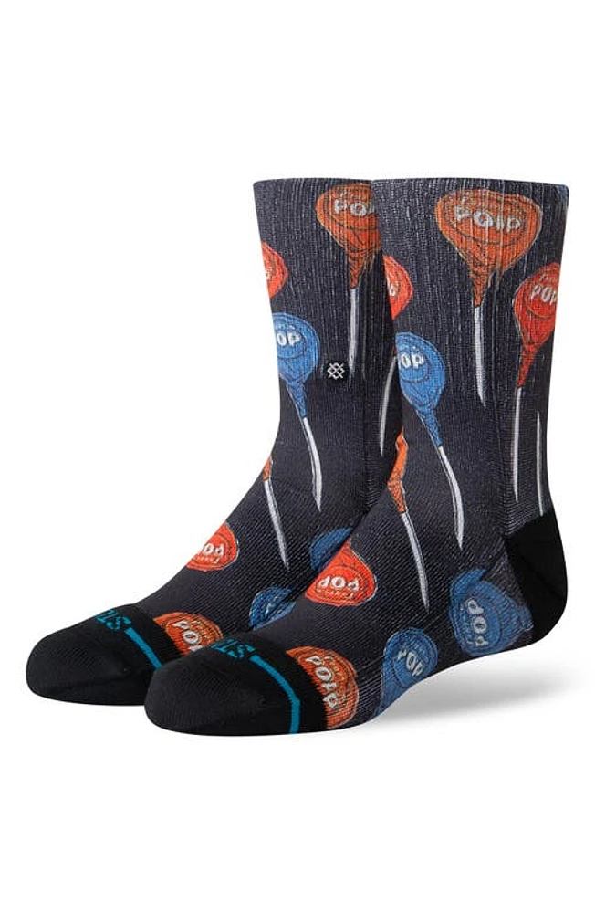 Stance Kids' Tootsie Pop Crew Socks Black at Nordstrom,