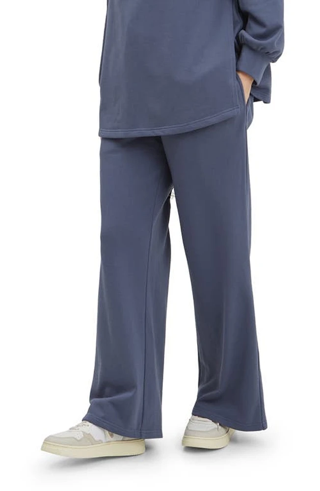 Nom Maternity Walker Wide Leg French Terry Lounge Pants Slate at Nordstrom,