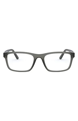 Polo Ralph Lauren Ralph Lauren 55mm Rectangular Optical Glasses in Transparent Grey at Nordstrom