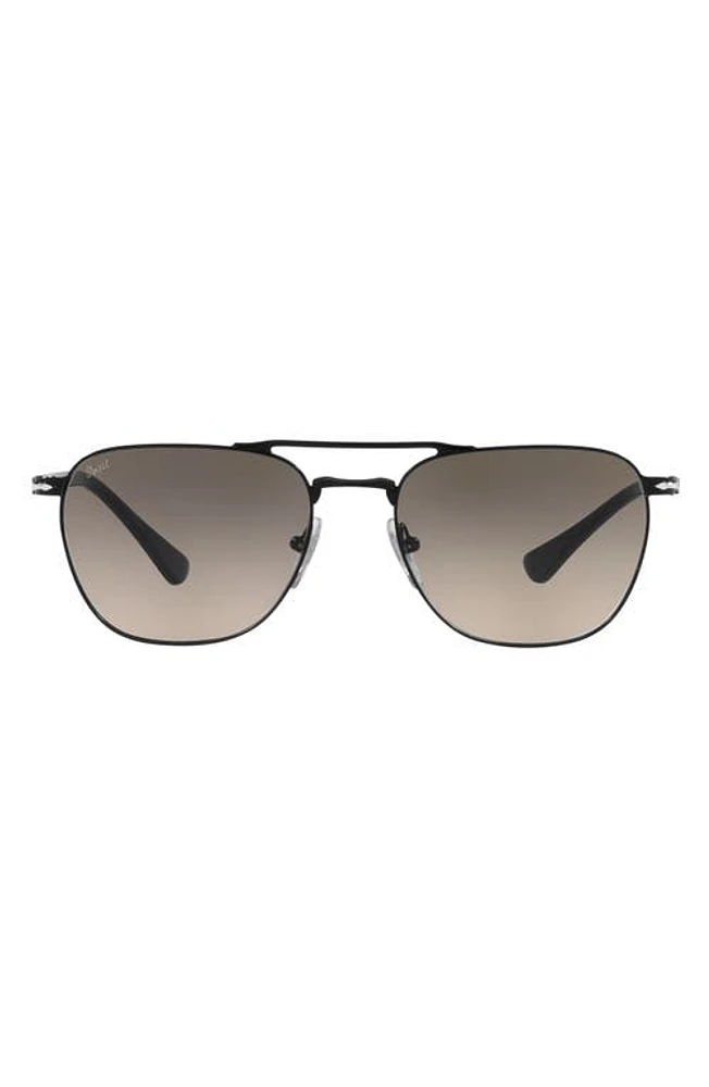 Persol 55mm Polarized Aviator Sunglasses in Black at Nordstrom