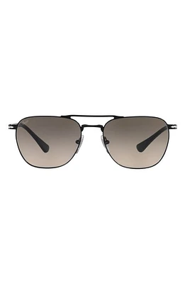 Persol 55mm Polarized Aviator Sunglasses in Black at Nordstrom