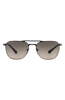 Persol 55mm Polarized Aviator Sunglasses in Black at Nordstrom