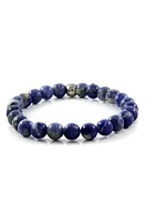 Mr. Ettika Ettika Men's Sodalite Bead Bracelet in Silver at Nordstrom