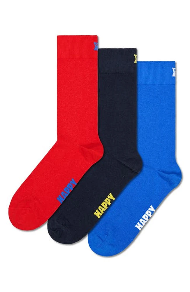 Happy Socks Assorted 3-Pack Crew Socks in Multi at Nordstrom