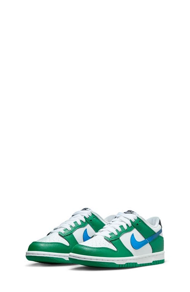 Nike Kids' Dunk Low Basketball Sneaker Malachite/Blue/Black/White at Nordstrom, M