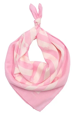 Lauren Ralph Lauren Julia Striped Modal & Silk Square Scarf in Mascarpone Cream at Nordstrom