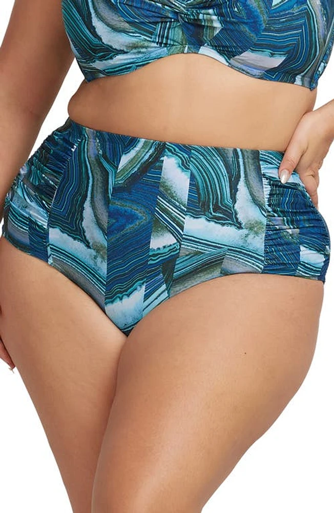 Artesands Chalcedony Botticelli High Waist Bikini Bottoms Teal at Nordstrom, Us