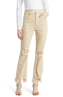 HIDDEN Jeans Distressed Chew Hem Straight Leg Khaki at Nordstrom,