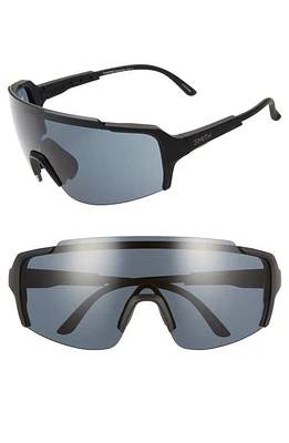 Smith Flywheel 160mm ChromaPop Shield Sunglasses in Matte Black/Black at Nordstrom