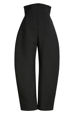 Alaïa Stretch Wool Corset Trousers in Noir at Nordstrom, Size 6 Us