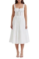 HOUSE OF CB Perle Lace Corset Sundress White at Nordstrom,