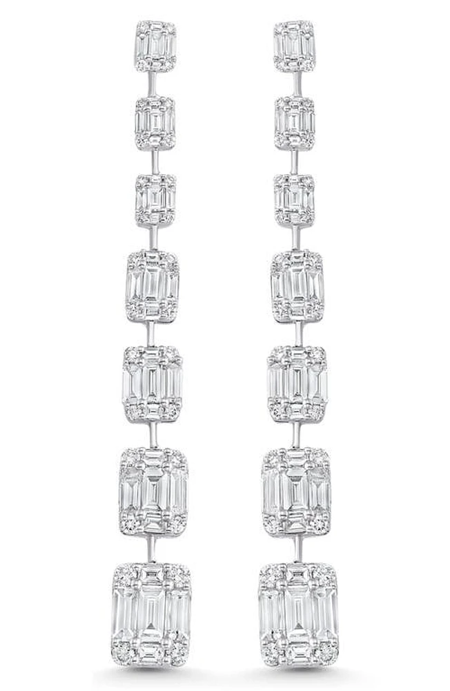 Sara Weinstock Illusion Diamond Drop Earrings in White Gold at Nordstrom