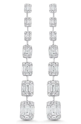 Sara Weinstock Illusion Diamond Drop Earrings in White Gold at Nordstrom