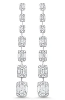 Sara Weinstock Illusion Diamond Drop Earrings in White Gold at Nordstrom