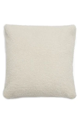 Apparis Nitai Vegan Recycled Polyester Blend Faux Shearling Accent Pillow in Blanc at Nordstrom