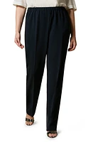 Marina Rinaldi Straight Leg Cady Pants Midnight Blue at Nordstrom,