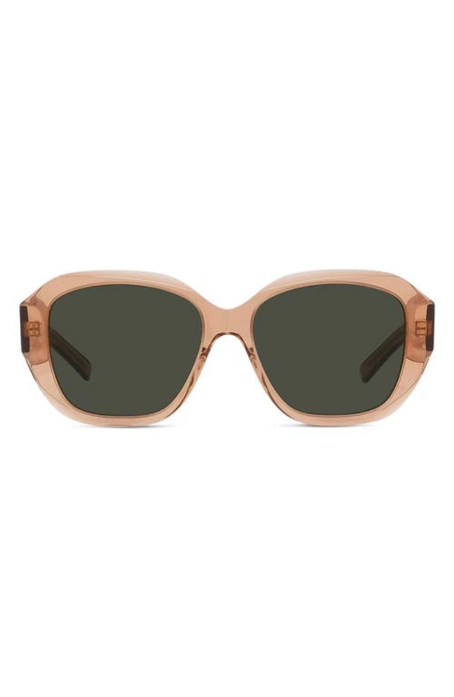 Givenchy GV Day 55mm Round Sunglasses in Shiny Orange /Green at Nordstrom