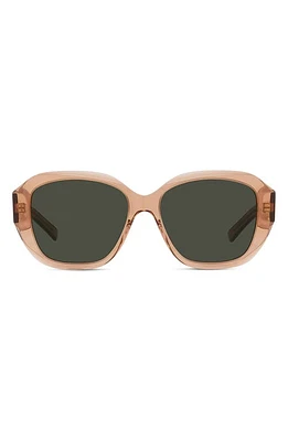 Givenchy GV Day 55mm Round Sunglasses in Shiny Orange /Green at Nordstrom