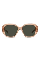 Givenchy GV Day 55mm Round Sunglasses in Shiny Orange /Green at Nordstrom