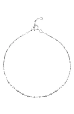 Bony Levy 14K Gold Ball Bead Chain Bracelet in 14K White Gold at Nordstrom, Size 7