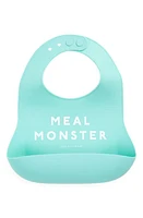 Bella Tunno Meal Monster Silicone Wonder Bib in Teal Blue at Nordstrom