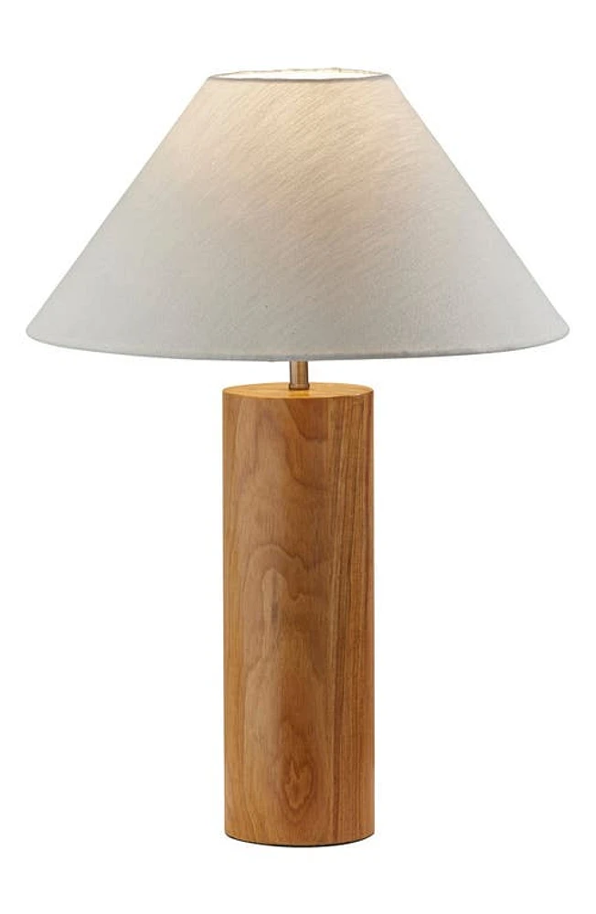 ADESSO LIGHTING Martin Table Lamp in Natural Oak With Antique Brass at Nordstrom