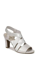 LifeStride Metallic Strappy Sandal Silver-Dm at Nordstrom,