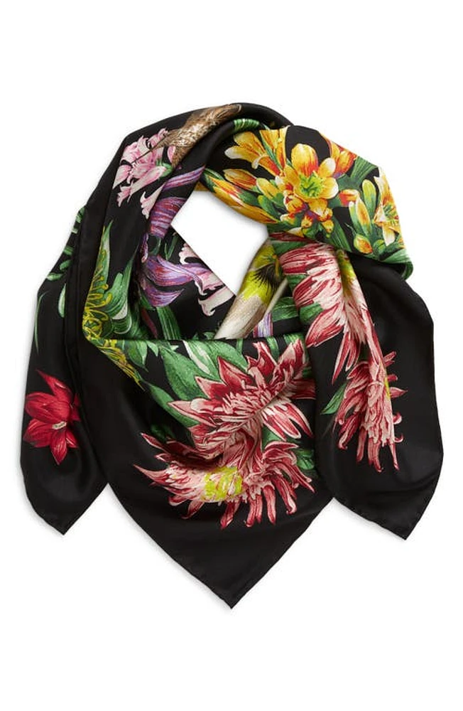 Echo Blooms of Oceania Silk Square Scarf in Black at Nordstrom