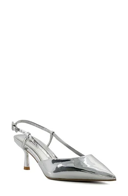 Dune London Classify Pointed Toe Slingback Pump Silver at Nordstrom,