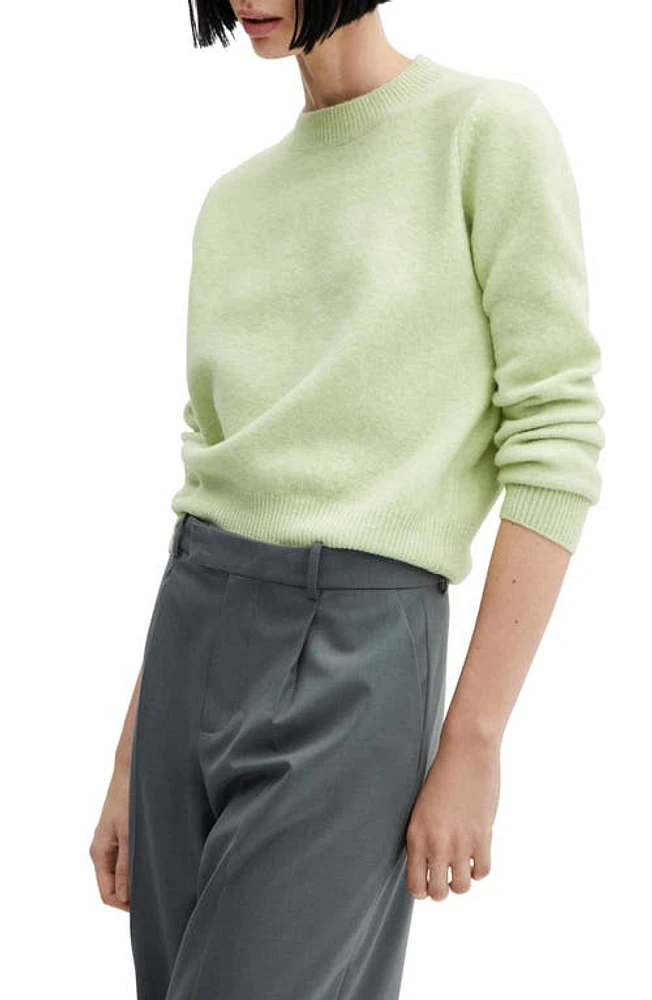 MANGO Funnel Neck Sweater in Pastel Green at Nordstrom, Size Medium