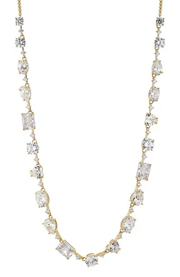 Nadri Cora Cubic Zirconia Frontal Necklace in Gold at Nordstrom