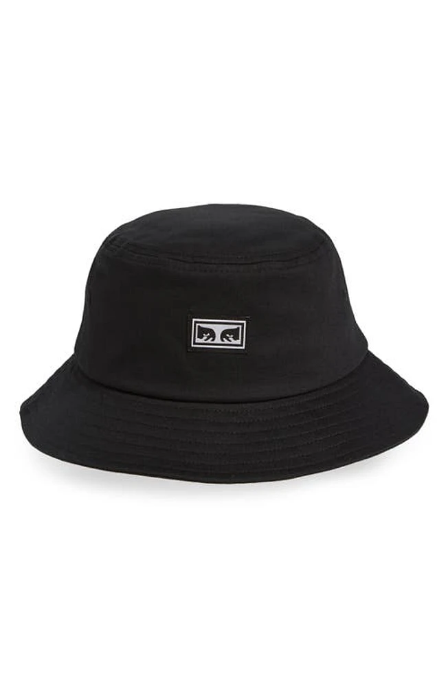 Obey Icon Eyes II Linen Bucket Hat in Black at Nordstrom