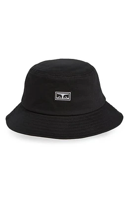 Obey Icon Eyes II Linen Bucket Hat in Black at Nordstrom