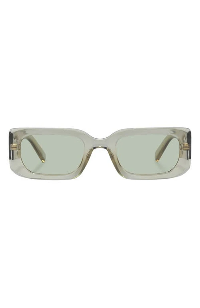 Le Specs Rippled Rebel 53mm Rectangular Sunglasses in Olive Leaf at Nordstrom