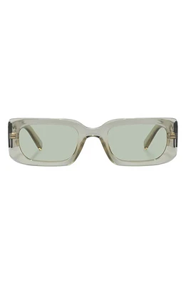 Le Specs Rippled Rebel 53mm Rectangular Sunglasses in Olive Leaf at Nordstrom