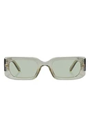 Le Specs Rippled Rebel 53mm Rectangular Sunglasses in Olive Leaf at Nordstrom