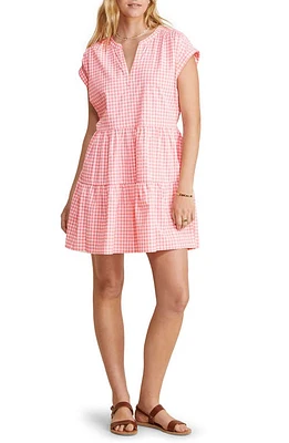 vineyard vines Harbor Gingham Tiered Dress Gingham-Cayman/White at Nordstrom,