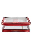 Anya Hindmarch In-Flight Clear Travel Case in Clear/Red at Nordstrom