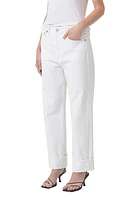 AGOLDE Fran High Waist Wide Straight Leg Jeans Milkshake at Nordstrom,