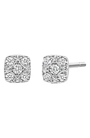 Bony Levy Mika Diamond Square Studs Earrings in 18K White Gold at Nordstrom