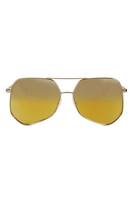 Grey Ant Megalast II 56MM Aviator Sunglasses in Gold Frame/yellow Silver Lens at Nordstrom