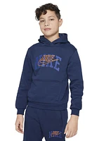 Nike Kids' Club Fleece+ Connect Hoodie Orange at